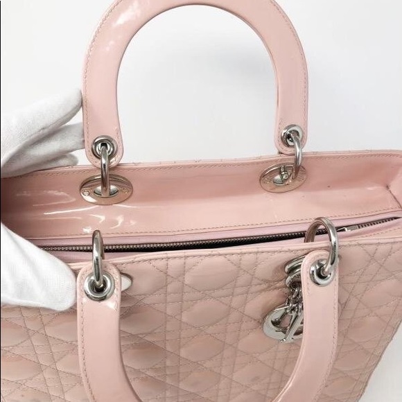 Christian Dior Patent Large Lady Dior Pink - Picture 7 of 11